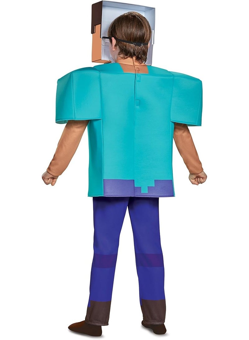 Disguise زي تنكر ستيف ديلوكس من ماينكرافت، متعدد الألوان، متوسط (7-8) - Image 3